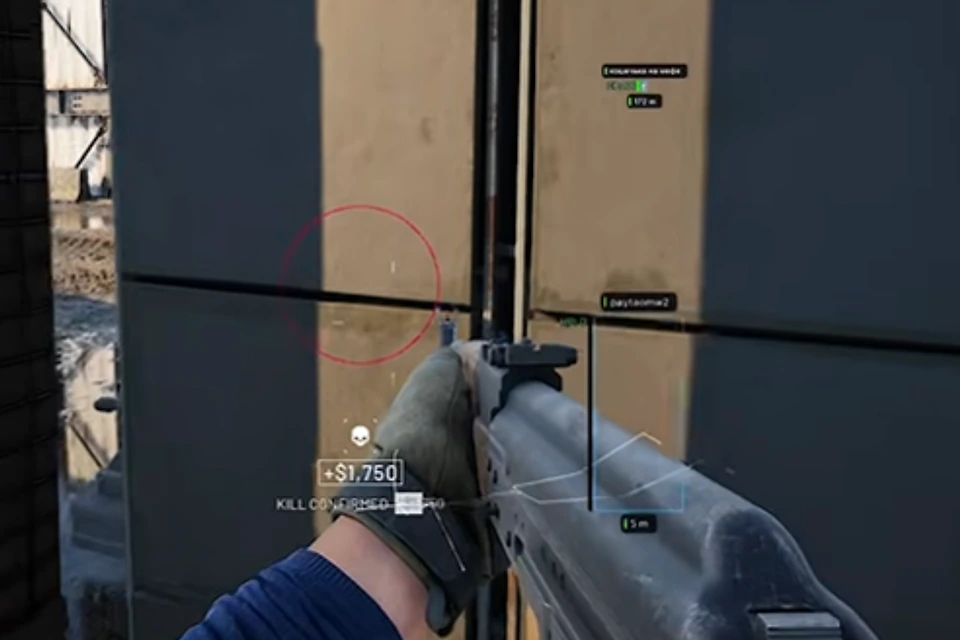 WARDOGS aimbot FOV and player ESP in a close fight